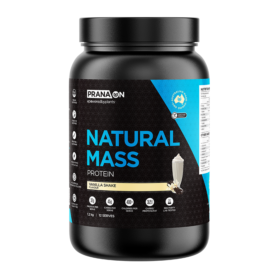 Prana On Natural Mass Protein 1.2kg Or 2.5kg, Vanilla Shake