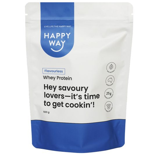 Happy Way Whey Protein Powder 500g, Unflavoured
