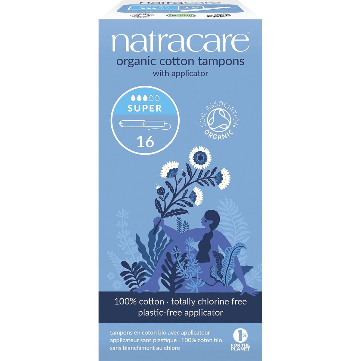 Natracare Tampons (Applicator) 16pk, Super {Medium to Heavy Flow}