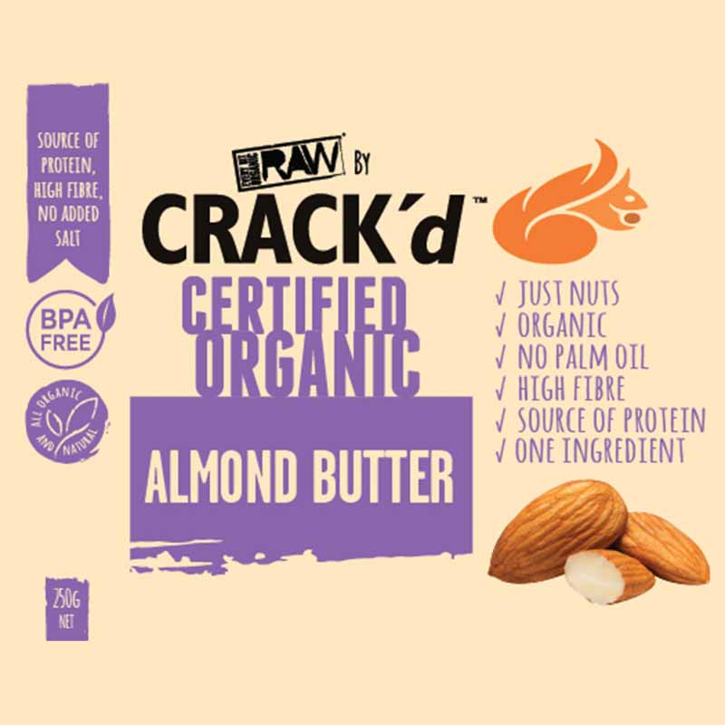 Every Bit Organic Crack'd Nut Butter 250g, Almond