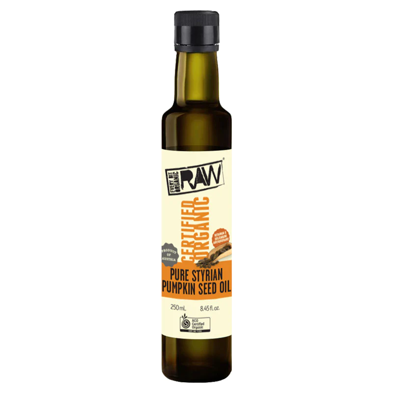 Every Bit Organic Pumpkin Seed Oil Pure Styrian Cold Pressed & Unrefined 250mL, Light Nutty Aroma AVAILABLE MID MAY