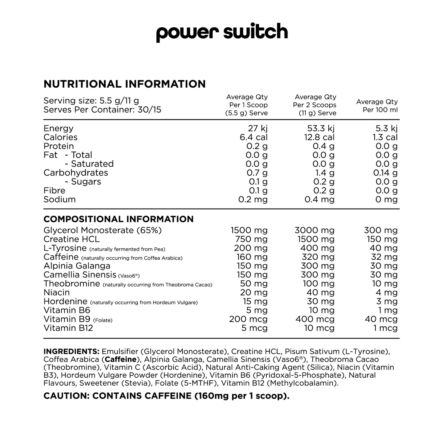 Switch Nutrition Power Switch 165g, Mango Pineapple {Performance Energy Blend}
