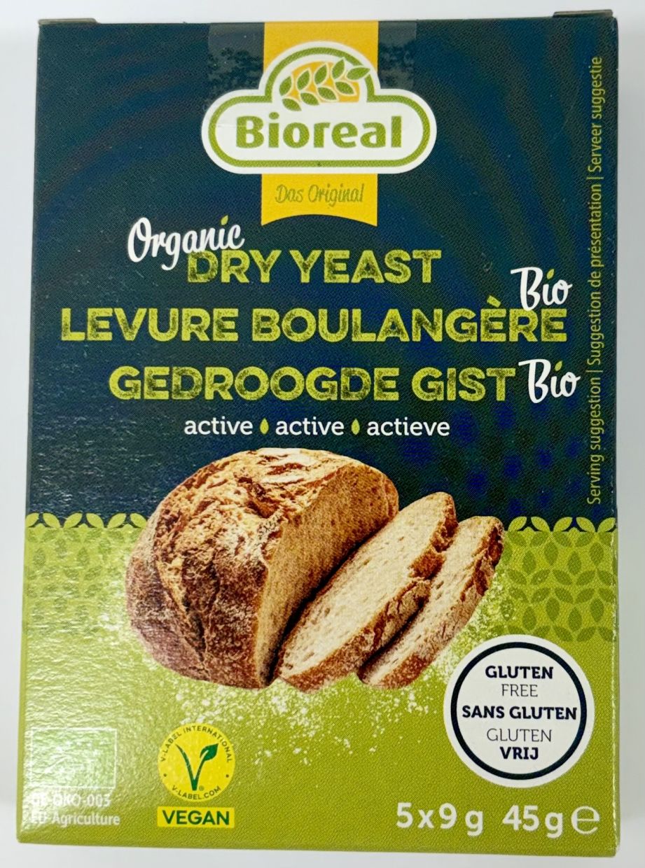 Bioreal Organic Active Dry Yeast 5 X 9g Packs, Simple To Use Best Before 31.12.2026