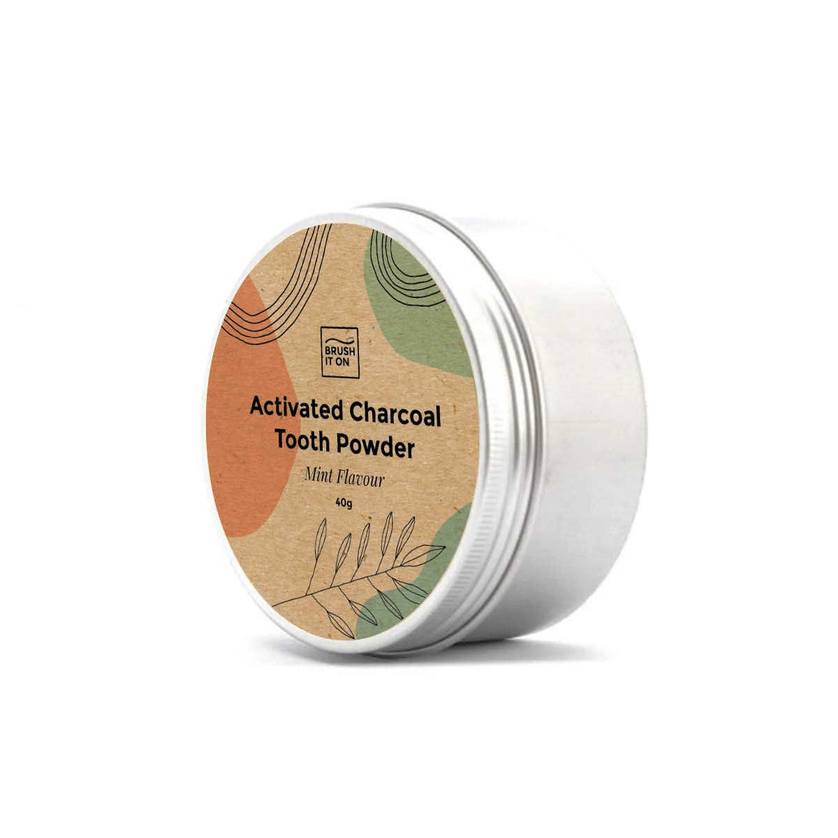 Brush It On Activated Charcoal Tooth Powder 40g, Mint Flavour