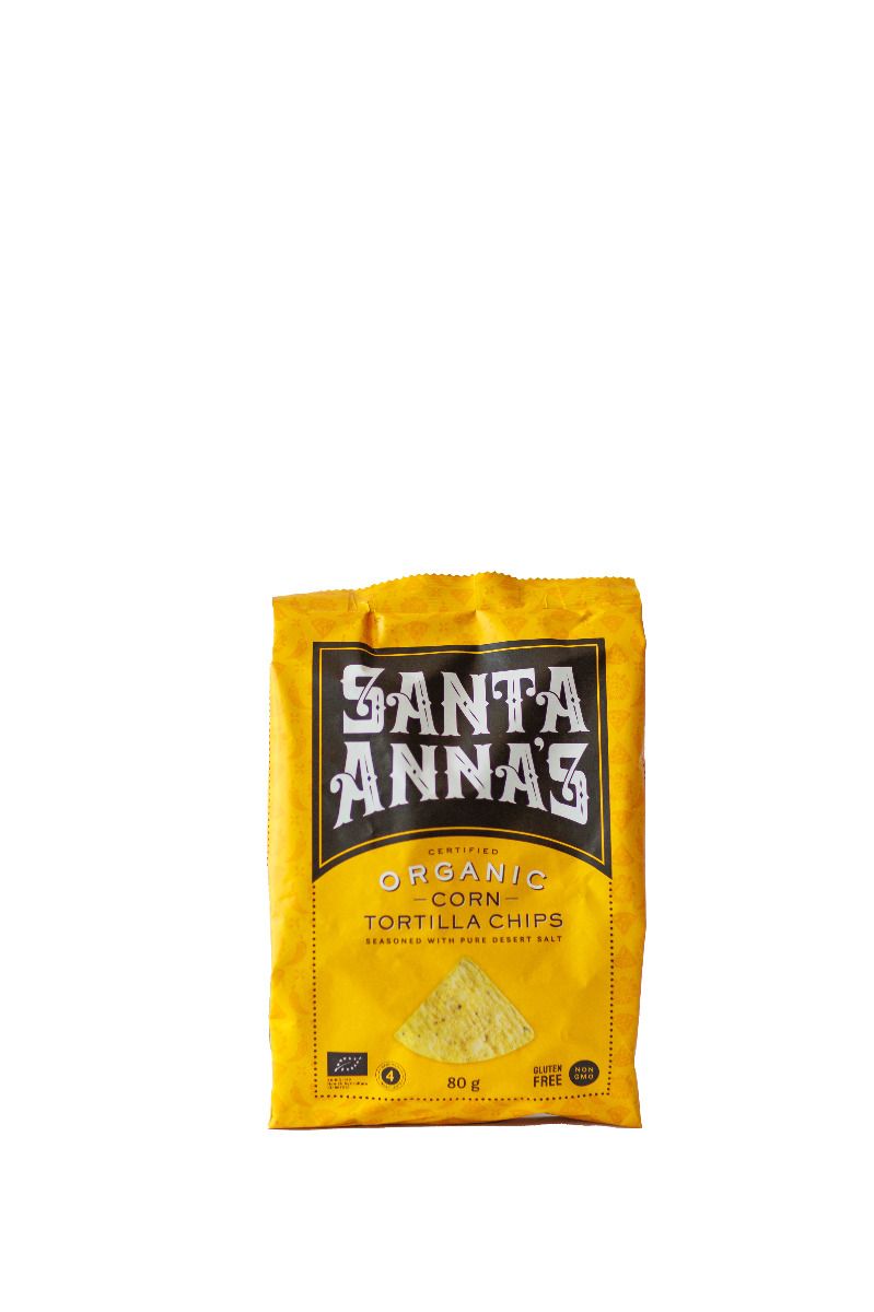 Santa Anna's Certified Organic Corn Tortilla Chips 80g Or 250g, Sea Salt Flavour