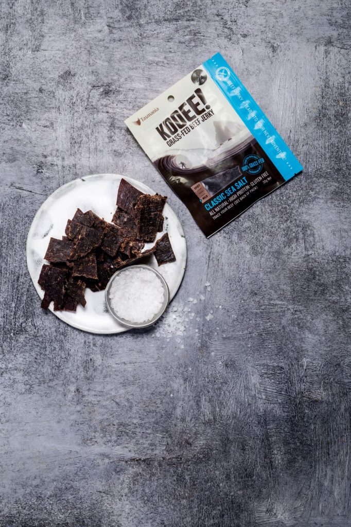Kooee Natural Beef Jerky 30g, Classic Sea Salt Flavour 14g Protein & 97 Calories