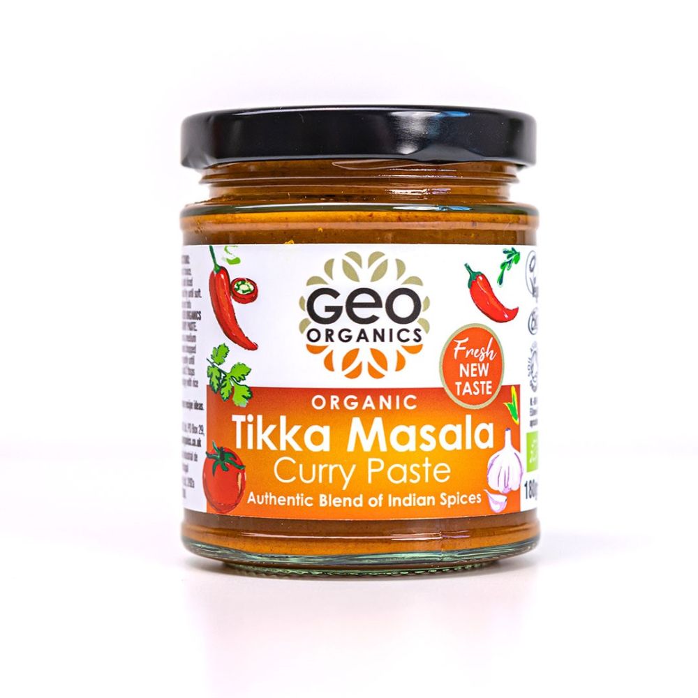 Geo Organics Organic Tikka Masala Curry Paste 180g, Authentic Blend Of Spices