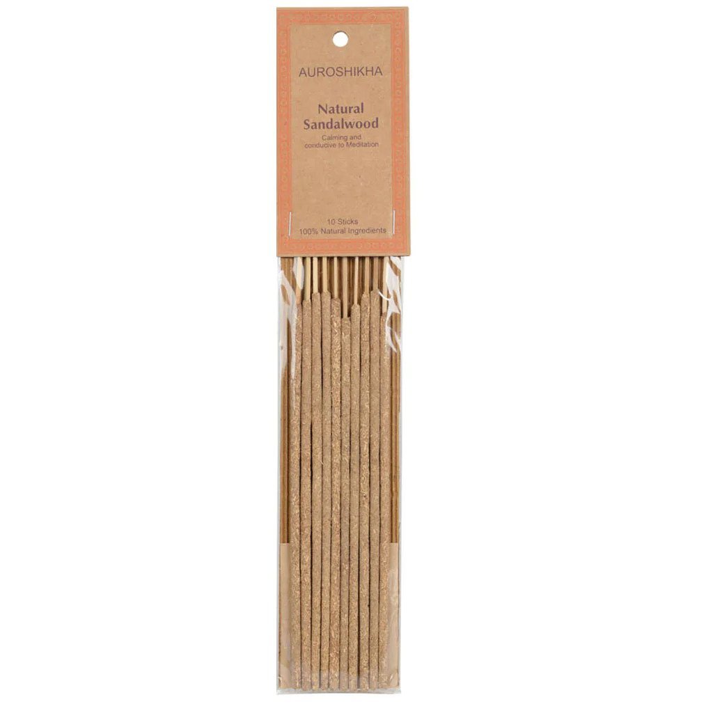 Auroshikha Natural Resin Incense, Sandalwood; Calming & Conductive To Meditation