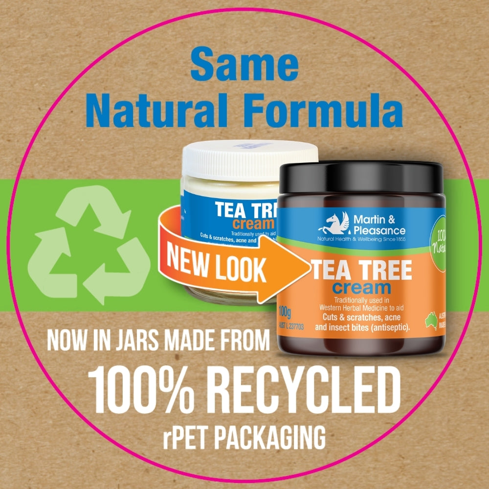 Martin & Pleasance All Natural Cream Tea Tree 100g, Highly Potent Herbal Concentration To Aid Remedy