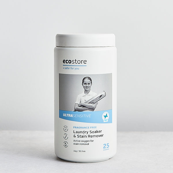Ecostore Laundry Soaker & Stain Remover Active Oxygen For Stain Removal Ultra Sensitive 1kg, Fragrance Free