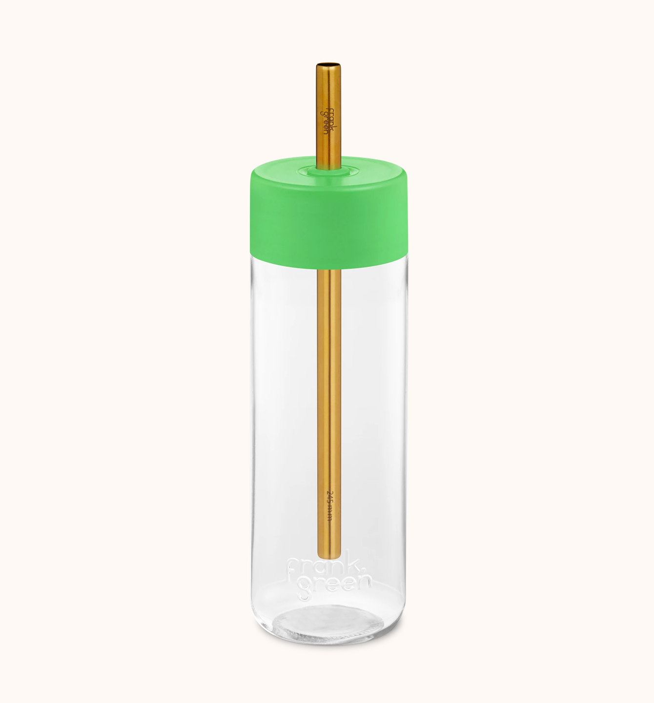 Frank Green Reusable Bottle with Jumbo Straw Lid 25oz (740ml), Neon Green