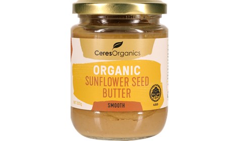 Ceres Organics Sunflower Seed Butter 220g, Smooth & Certified Organic