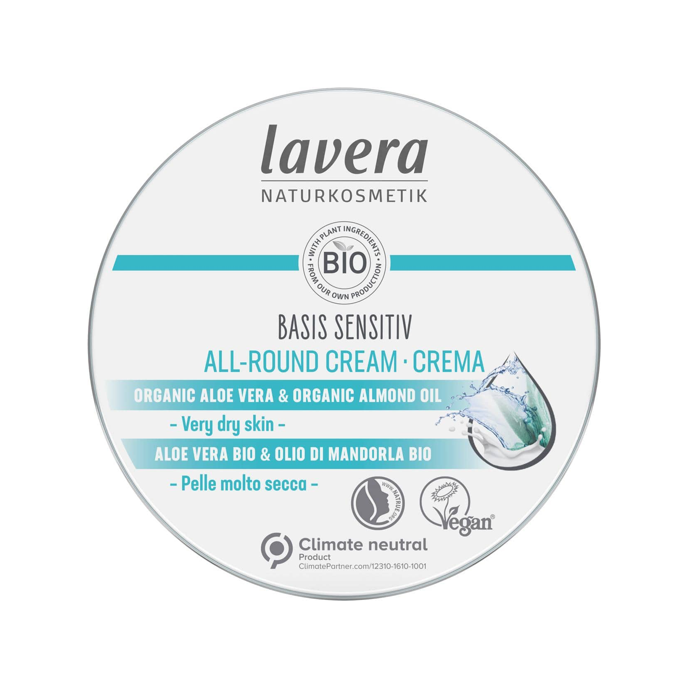 Lavera Basis Sensitiv All-Round Cream 150mL, Prevents Skin From Drying Out