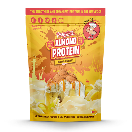 Macro Mike Premium Almond Protein 800g, Banana Cream Pie Flavour