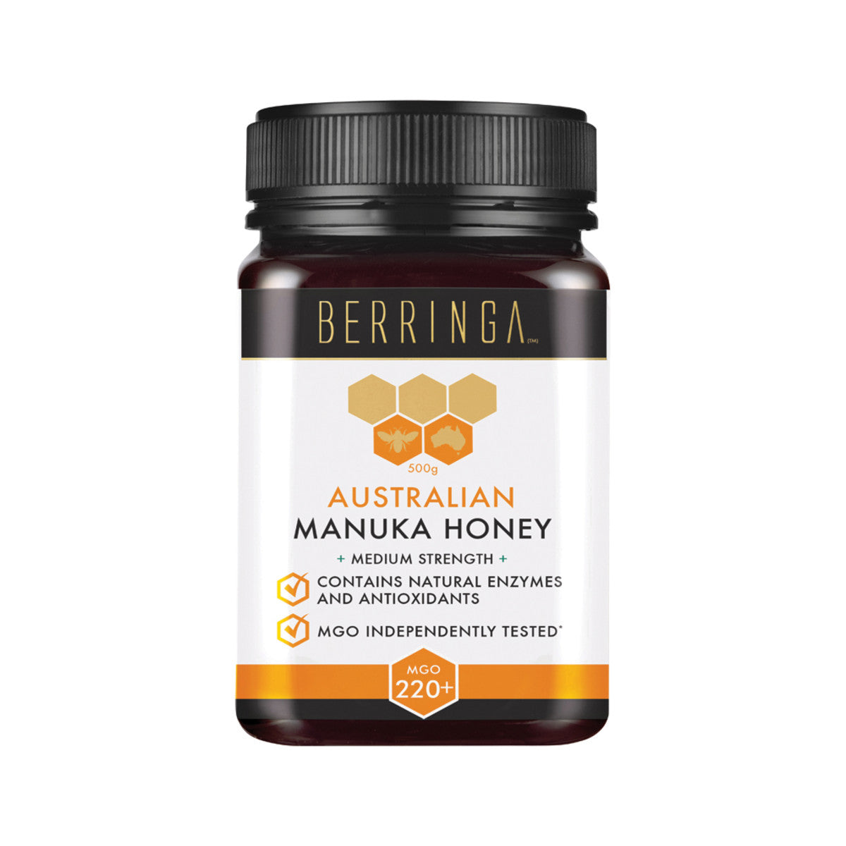 Berringa Australian Manuka Honey MGO 220+, 250g Or 500g Medium Strength