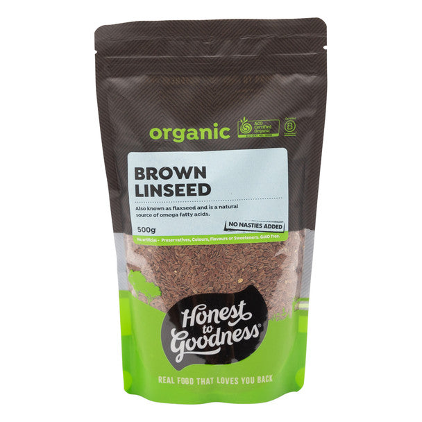 Honest To Goodness Brown Linseed 200g Or 500g, Certified Organic