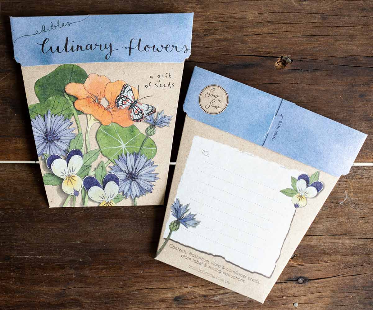 Sow 'N Sow A Gift of Seeds Card, Culinary Flowers