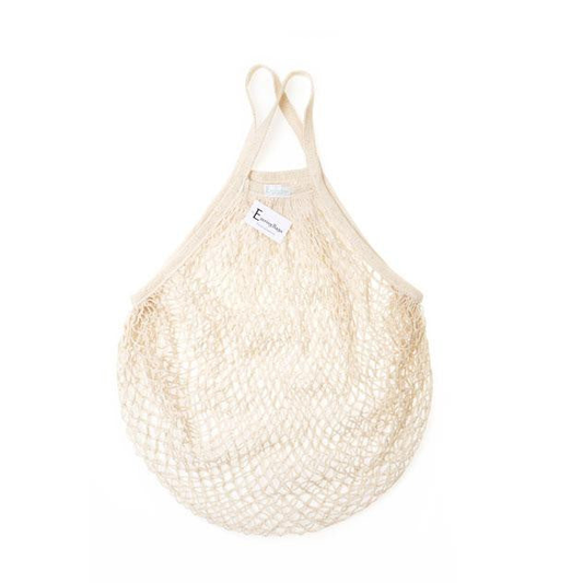 E String 100% Cotton Bag, Short Handle