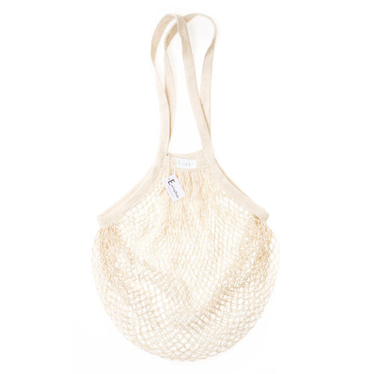 E String 100% Cotton Bag, Long Handle