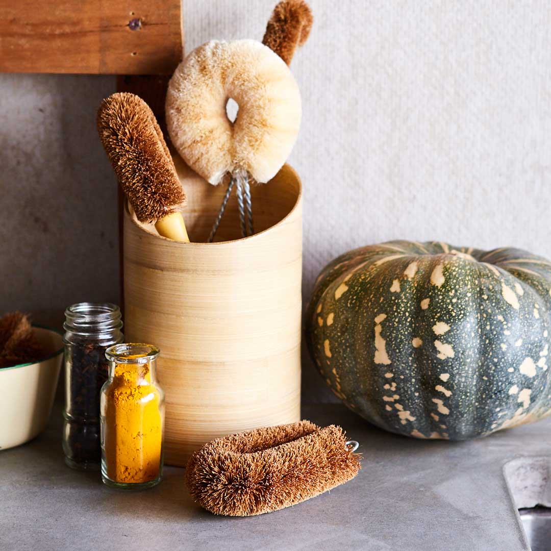 Eco Max Non-Stick Pan Brush, 100% Natural & Plastic Free