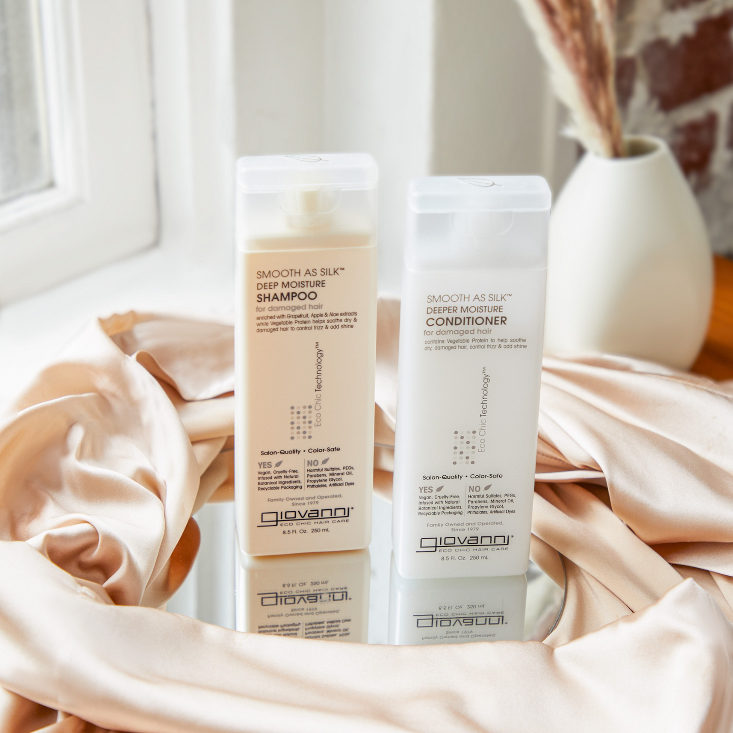 Giovanni Smooth As Silk Deep Moisture Shampoo, For Dry & Damaged Hair, 60mL, 250mL or 1L