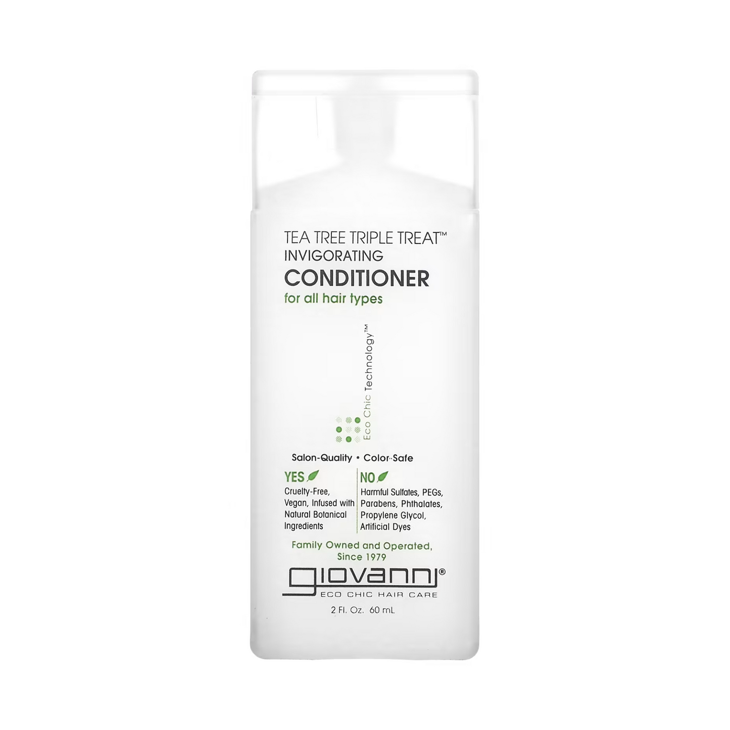 Giovanni Tea Tree Triple Treat Conditioner 60mL Or 250mL, For Refreshed & Renewed Hair