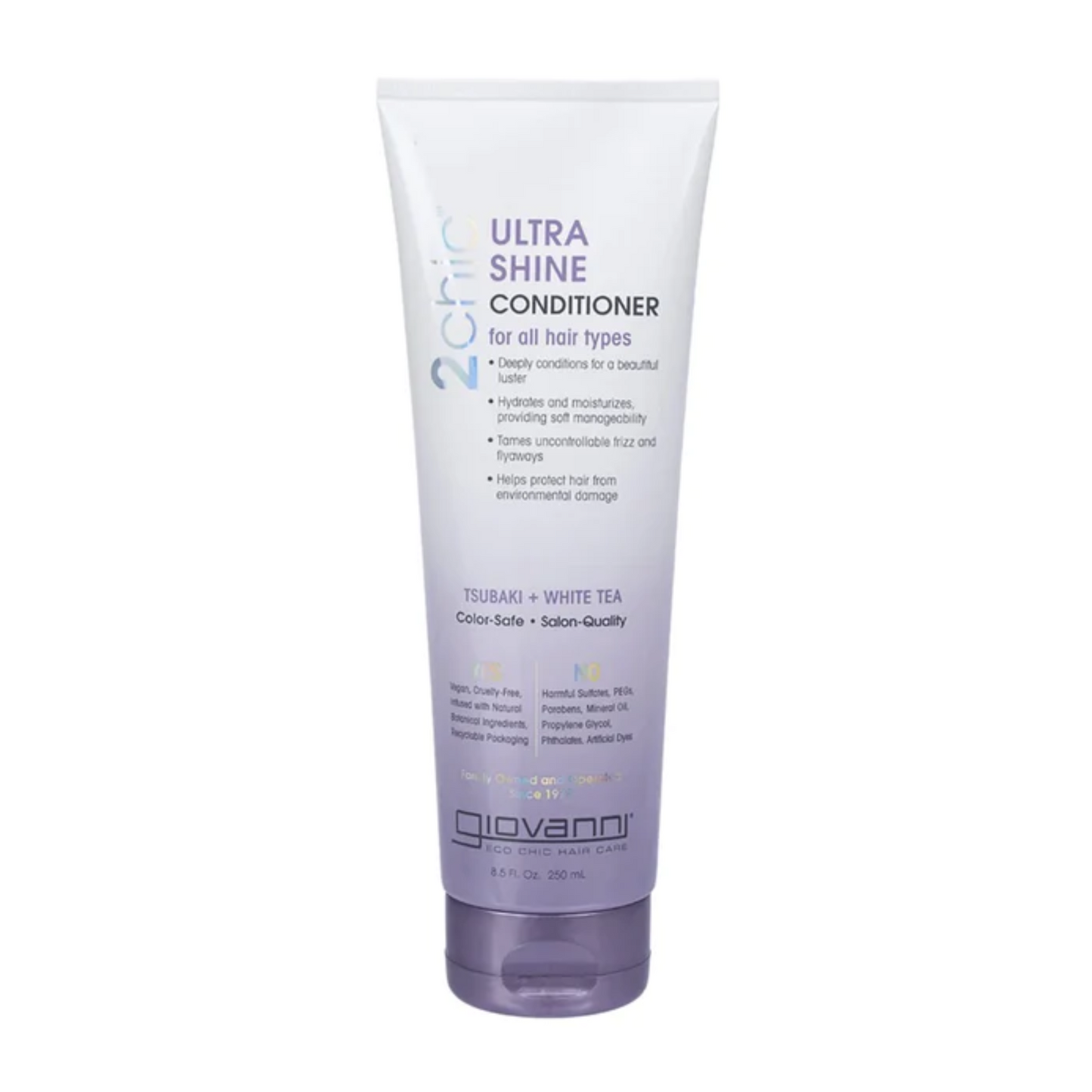Giovanni 2Chic Ultra Shine Conditioner 250mL, Deeply Conditions For A Beautiful Luster