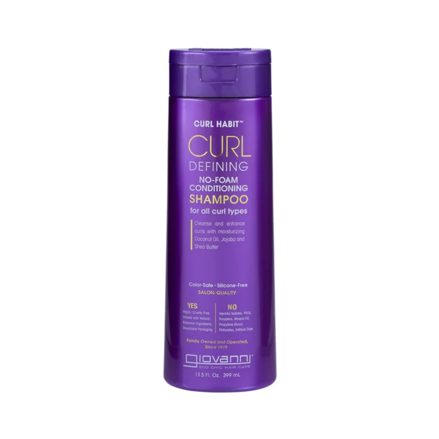 Giovanni Curl Habit Curl Defining No-Foam Conditioning Shampoo 399mL, Restores Without Weighing Curls Down