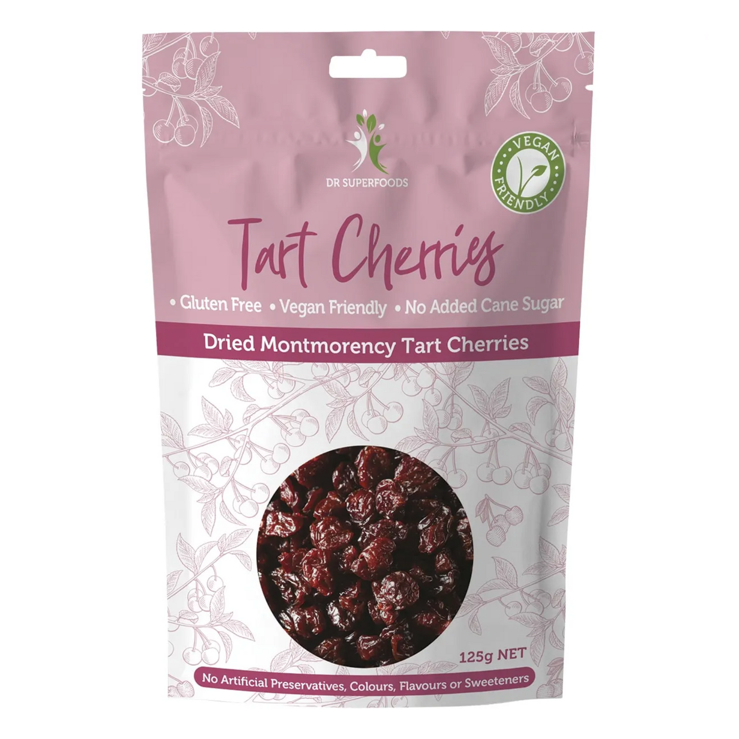 Dr Superfoods Dried Tart Cherries 125g, Plesantly Tart & Tangy
