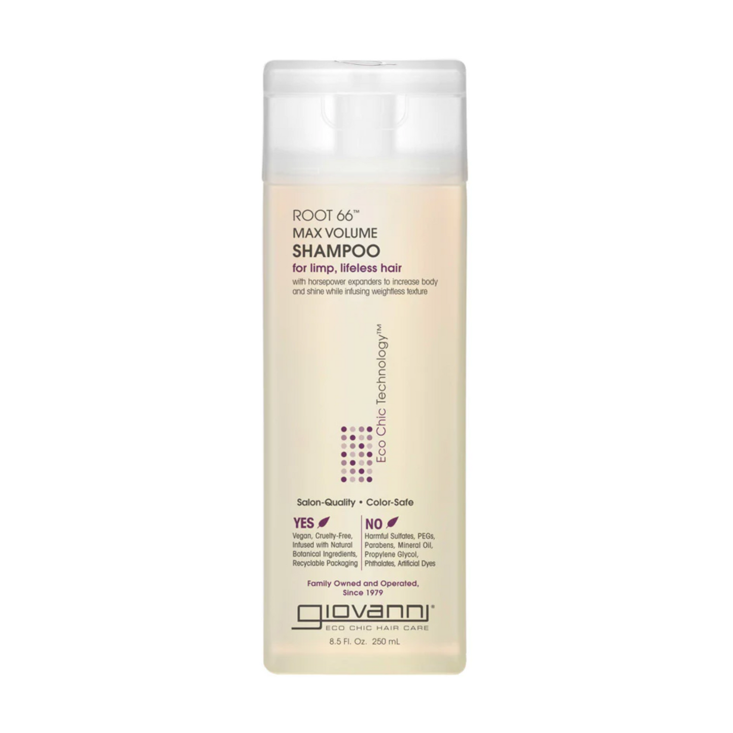 Giovanni Root 66 Max Volume Shampoo 250mL, For Limp, Lifeless Hair