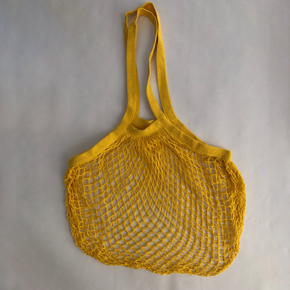 E String 100% Cotton Bag, Long Handle