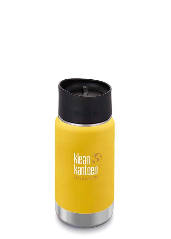 Klean Kanteen Wide With Cafe Cap 12oz (355ml), Insulated (8 Hrs Hot, 24 Hrs Iced)