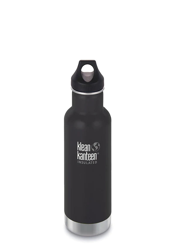 Klean Kanteen Classic With Loop Cap 20oz (592ml), Insulated (20 Hrs Hot, 50 Hrs Iced)