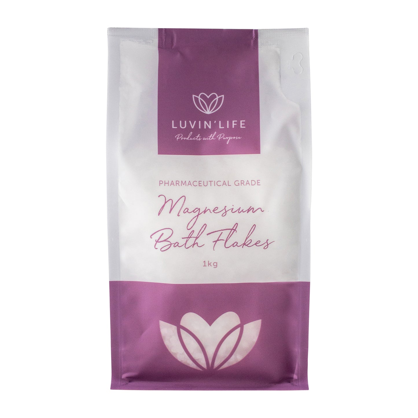 Luvin Life Magnesium Bath Flakes 500g, 1kg Or 2kg, Pharmaceutical Grade