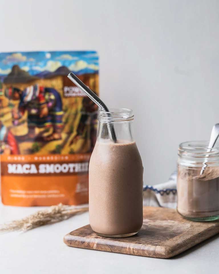 Power Super Foods Certified Organic Maca Smoothie Powder "The Origin Series" 250g, Maca & Cacao Blend