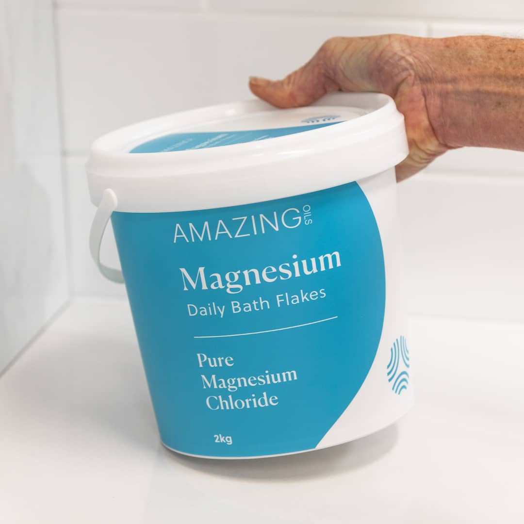 Amazing Oils Pure Magnesium Daily Bath Flakes 800g Or 2kg; De-Stress & Relax