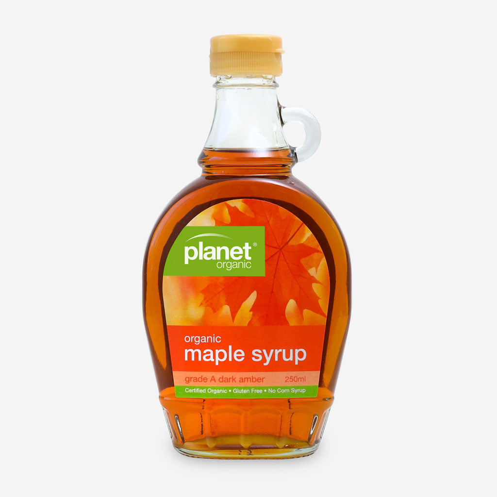 Planet Organic Certified Organic Maple Syrup 250mL, Grade A Dark Amber