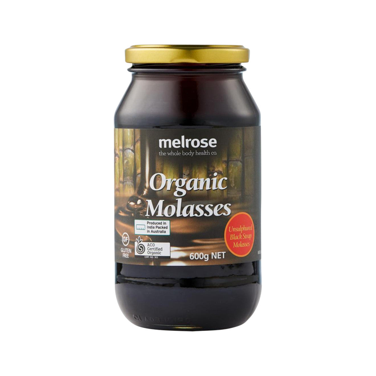 Melrose Certified Organic Blackstrap Molasses 600g, Ready For Baking