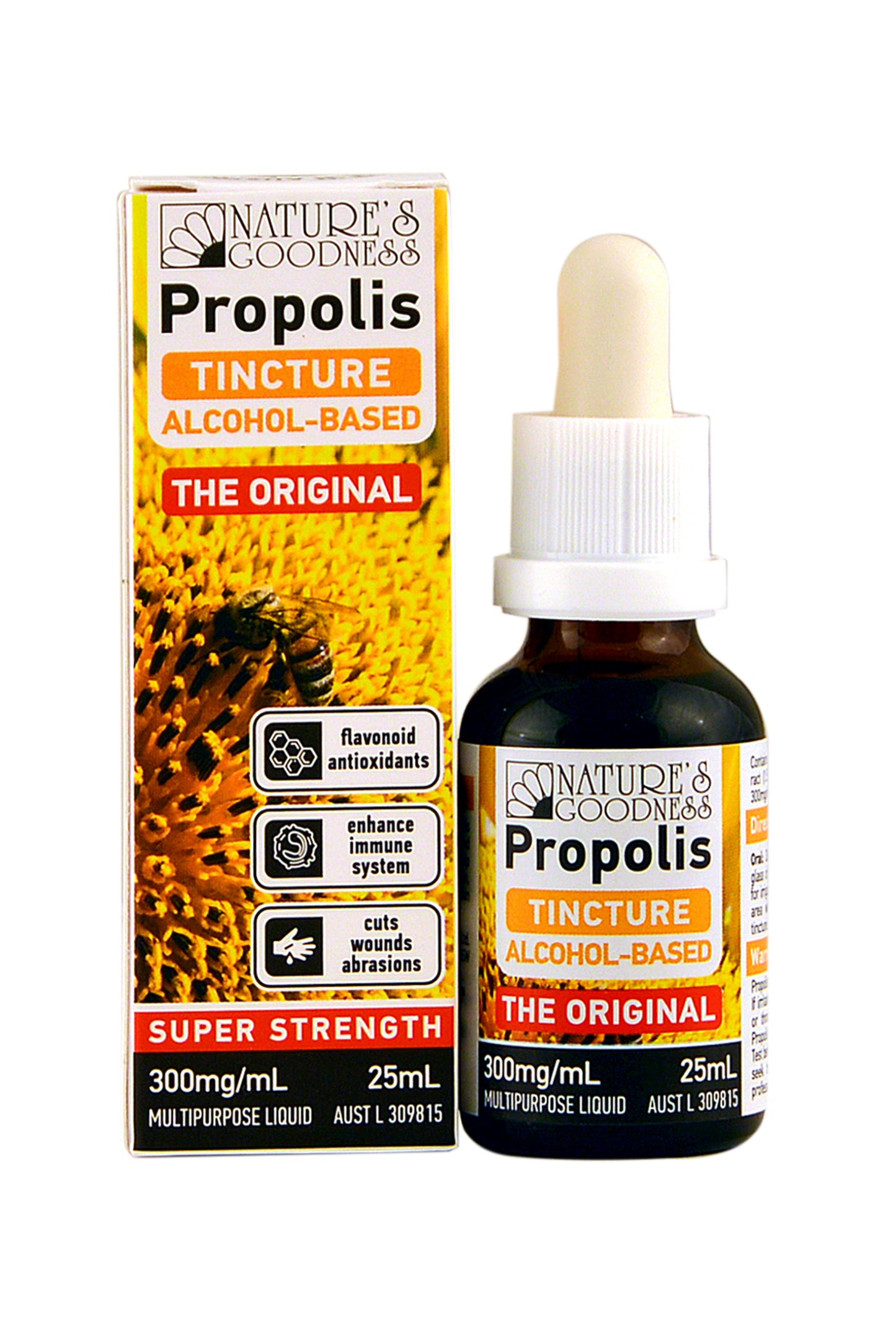 Nature's Goodness Propolis Tincture 150mg/ml 25ml, Super Strength