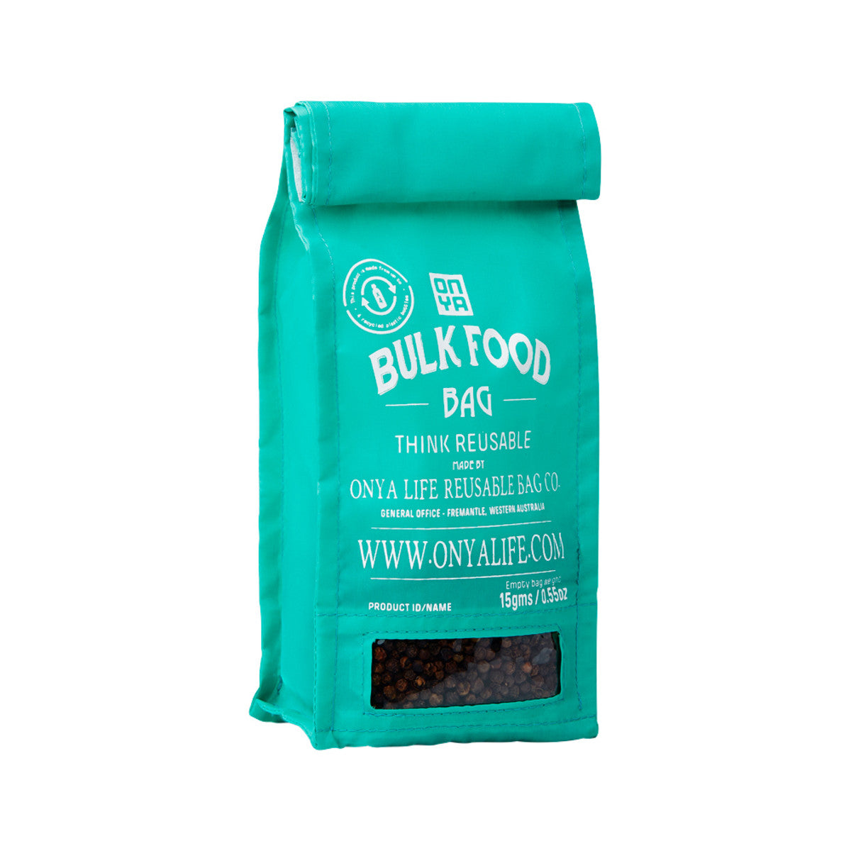 Onya Reusable Bulk Food Bag Aqua, Small, Medium Or Large Size