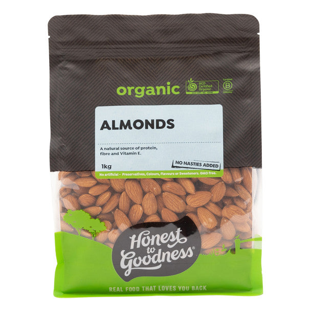Honest To Goodness Almonds 200g, 500g Or 1Kg, Certified Organic