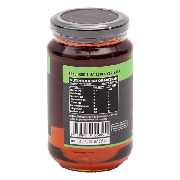 Honest to Goodness Brown Rice Syrup 500g, Certified Organic & Fructose Free