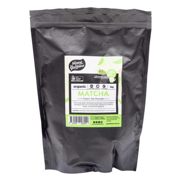 Honest To Goodness Japanese Matcha Powder 70g Or 1Kg, Australian Certified Organic
