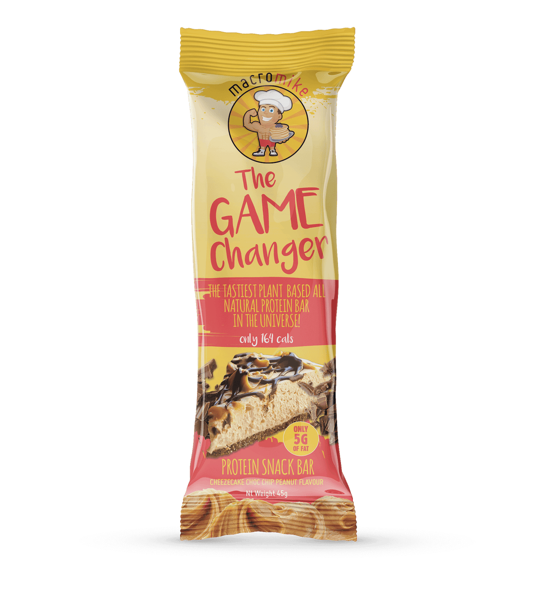 Macro Mike The Game Changer Protein Bar 45g, Cheezecake Choc Peanut Flavour