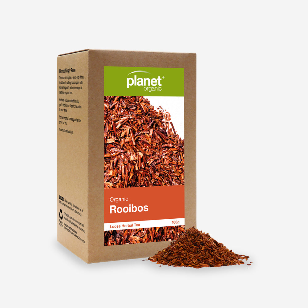Planet Organic Certified Organic Black Tea Loose Leaf 100g, Rooibos; Refreshing & Unique
