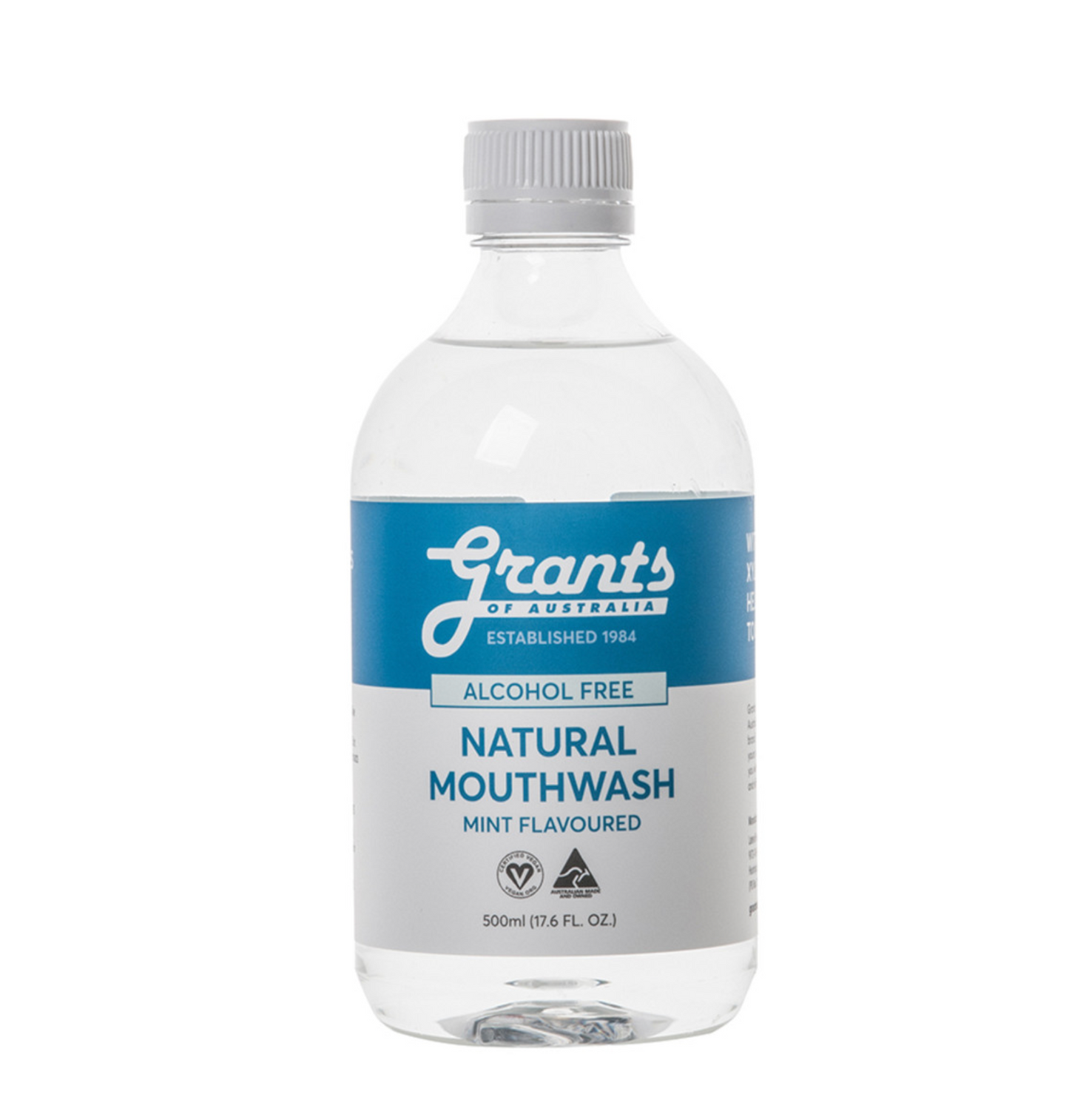 Grants Natural Mouthwash 500mL, Minty Fresh Flavour