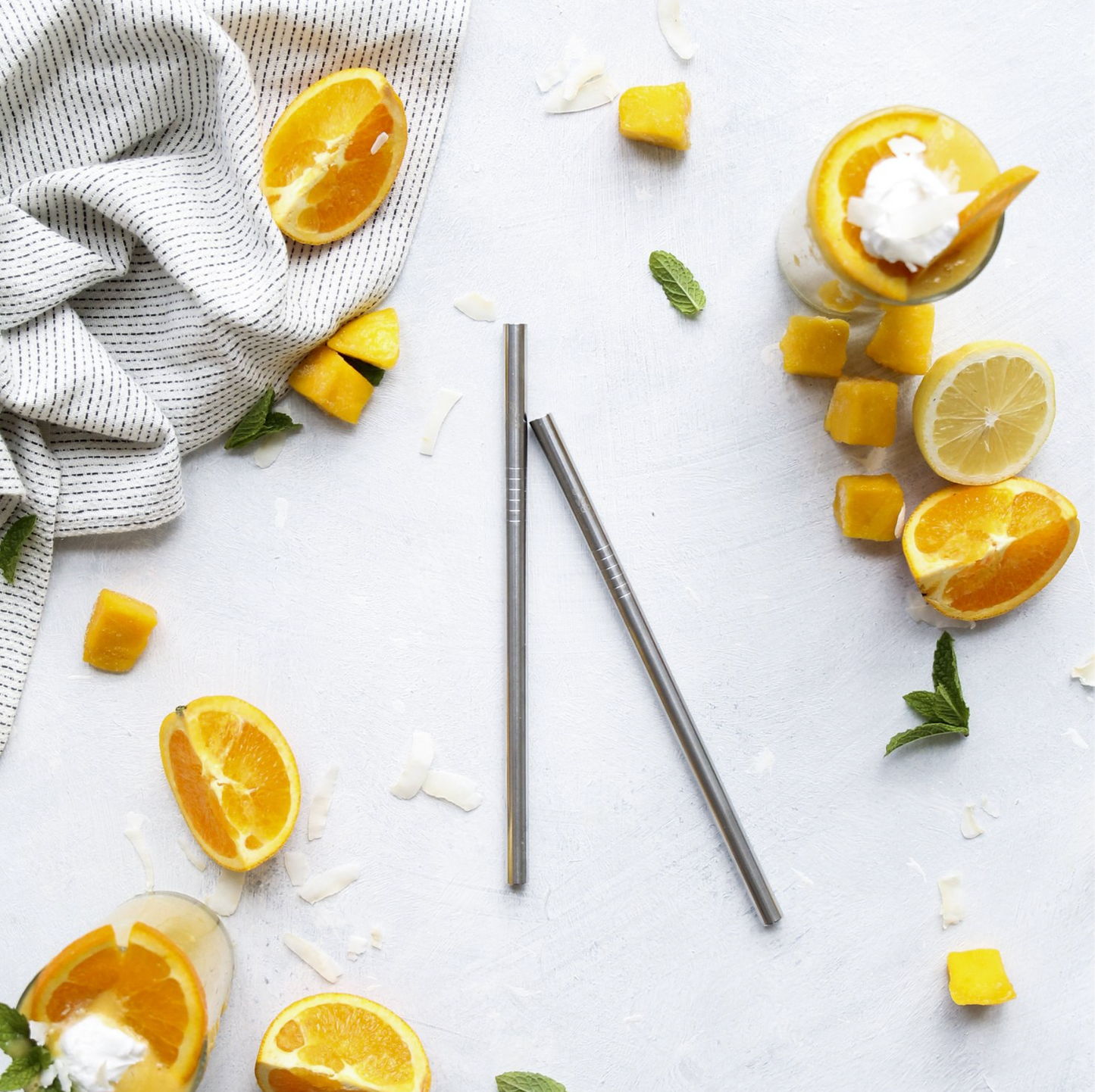 Ever Eco Stainless Steel Straws 2 Pack, Straight