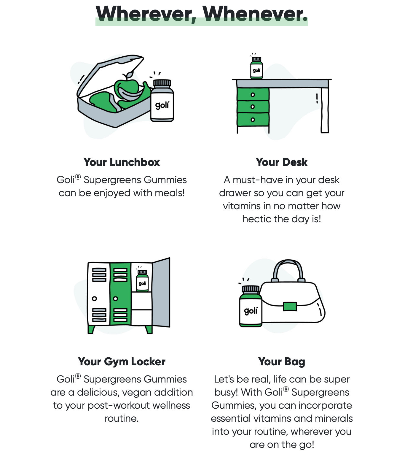 Goli Nutrition Gummies 60 Pieces, Supergreens