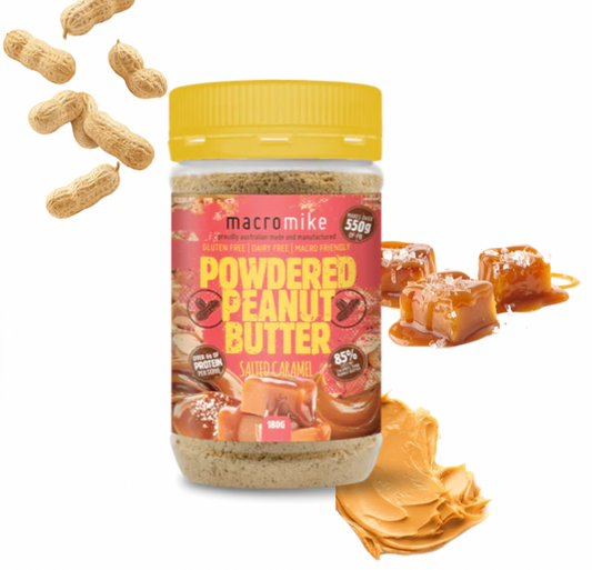 Macro Mike Powdered Peanut Butter 180g, Salted Caramel Flavour