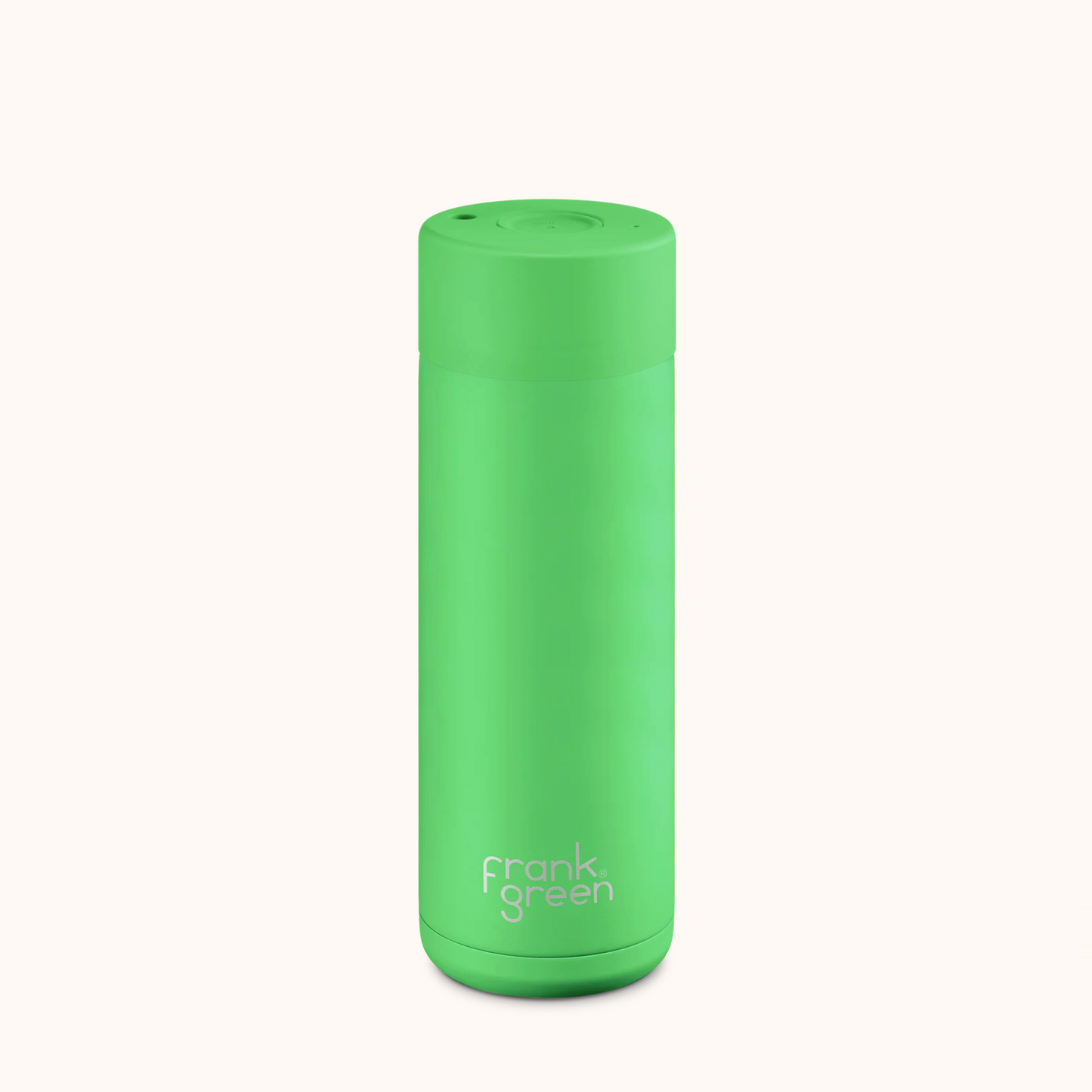 Frank Green Ceramic Reusable Bottle 20oz, Neon Green